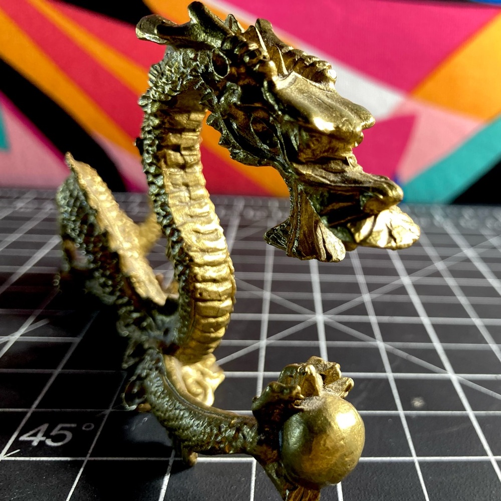 Brass Collectible Dragon Statue | Luck Dragon - Picture 3 of 16